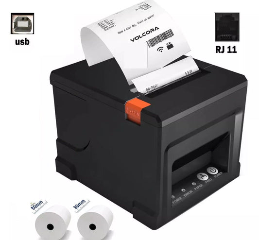 Impresora De Tickets 80mm Corte Automático USB + 2 Rollos