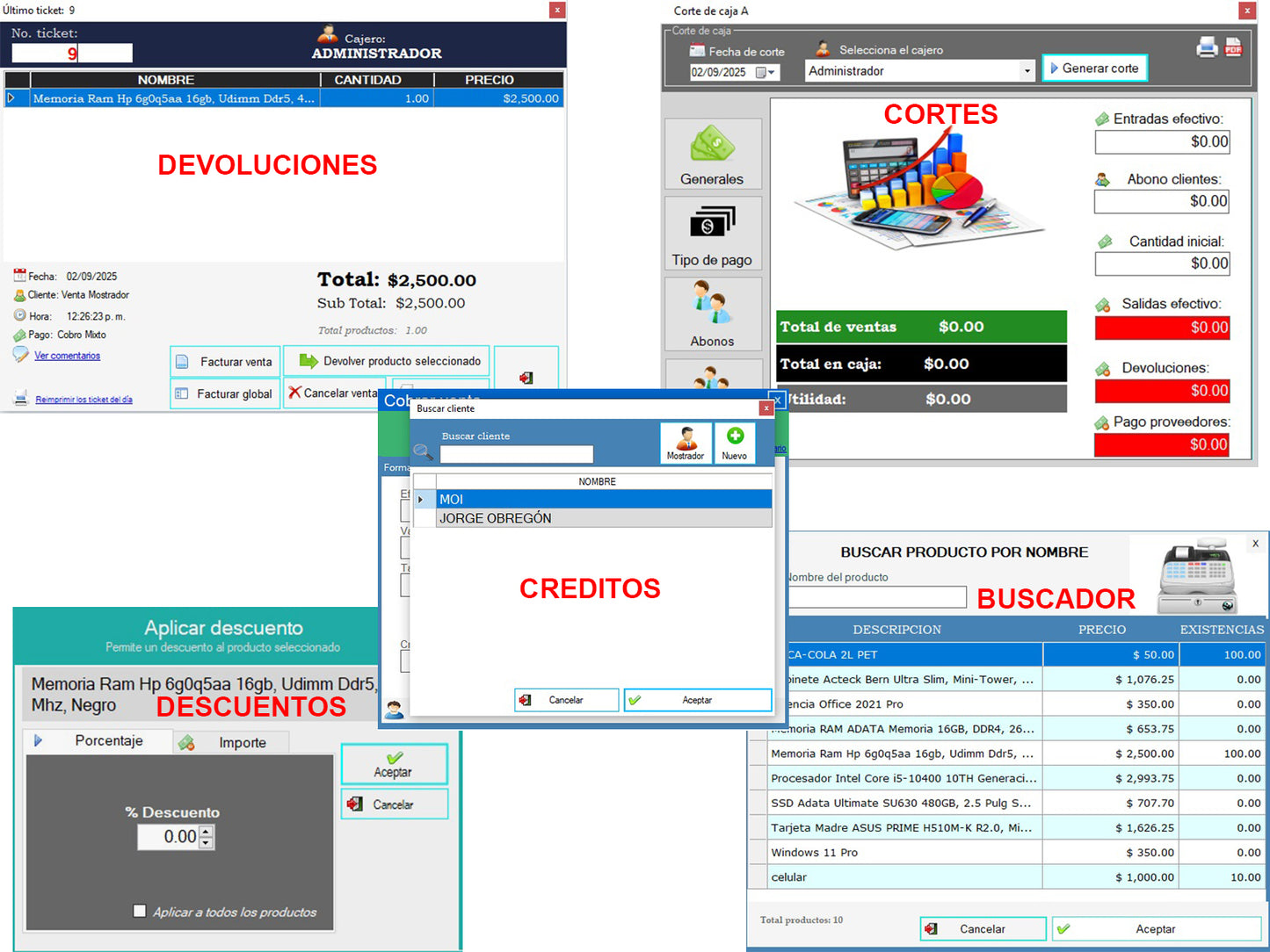 Kit Punto De Venta Pc Core I5 8gb Ram 240gb Ssd + Tasven