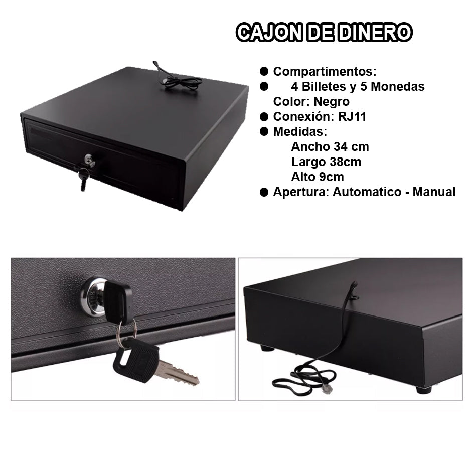 Kit Punto De Venta 8gb/240gb ssd impresora cajon lector software