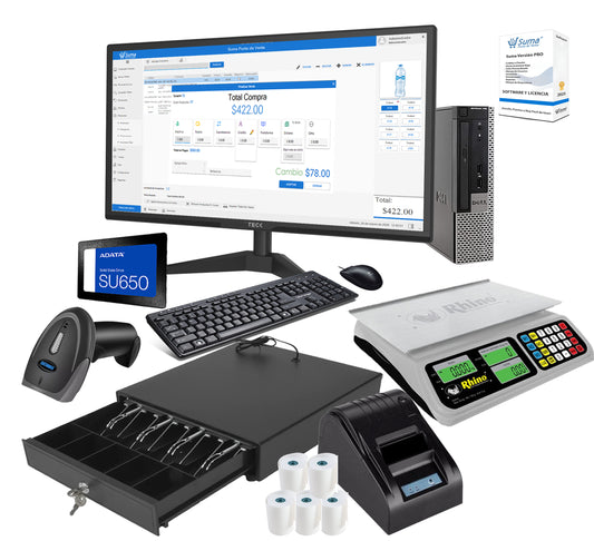 Kit Punto De Venta + Computadora + Bascula Rhino + Software